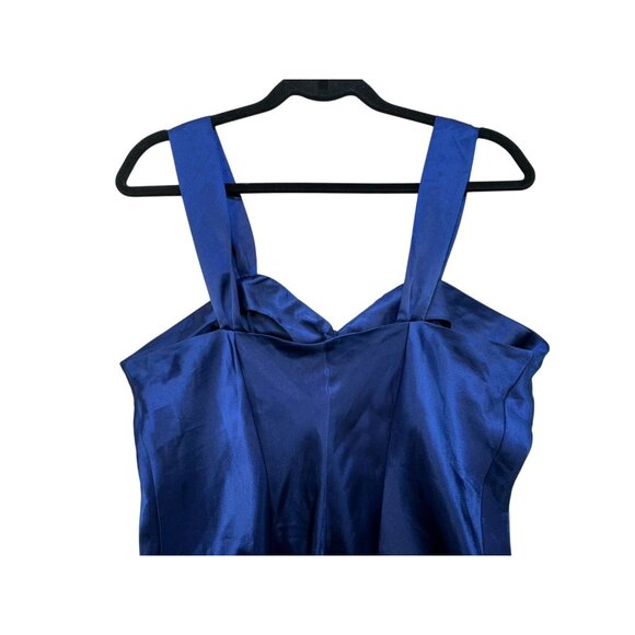 Erika Taylor Intimates Button-Front Satin Camisole Top Size S Blue - Picture 10 of 10